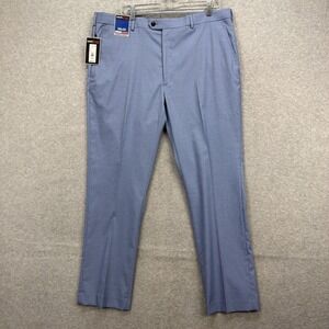 Roundtree & Yorke Travel Smart Pants Men 38x30 Blue Classic Ultimate Comfort NEW